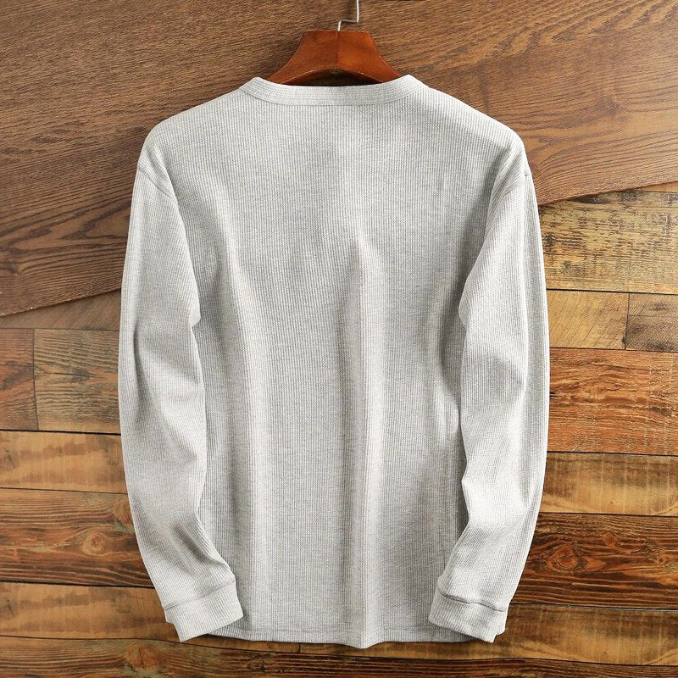 Men's Waffle Henley sweater