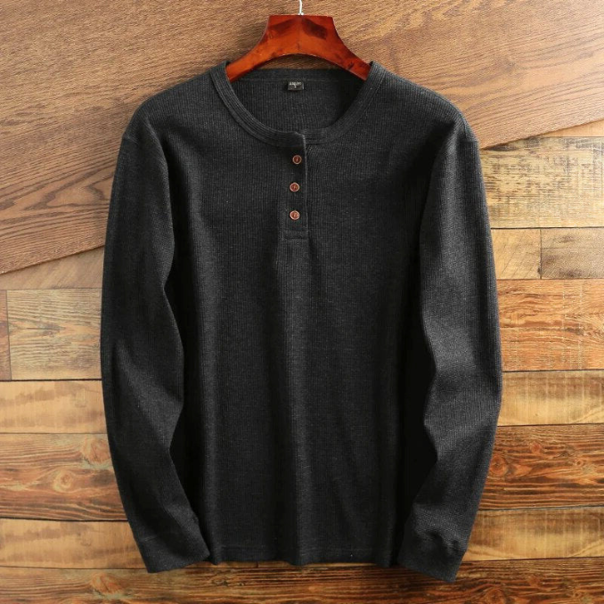 Men's Waffle Henley sweater