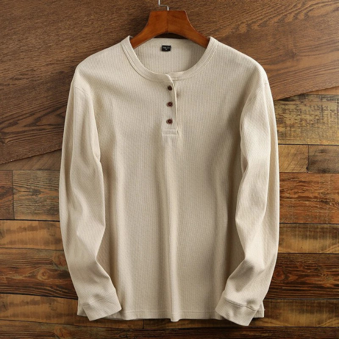 Men's Waffle Henley sweater