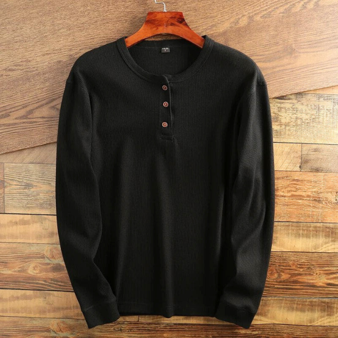 Men's Waffle Henley sweater