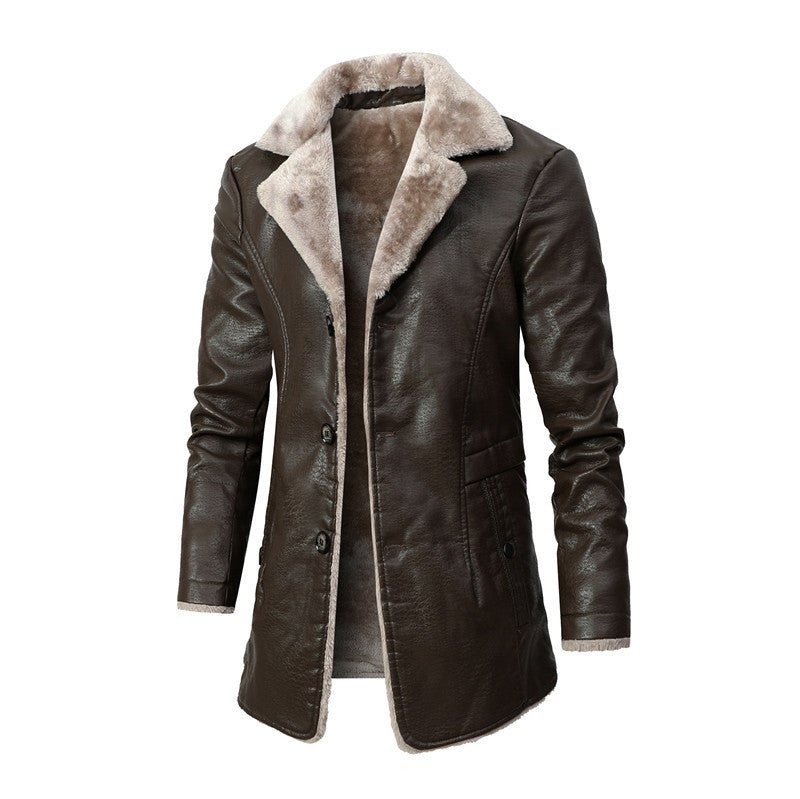 Men's Soft Fleece-Lined Leather Jacket