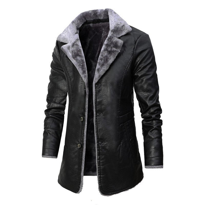 Men's Soft Fleece-Lined Leather Jacket