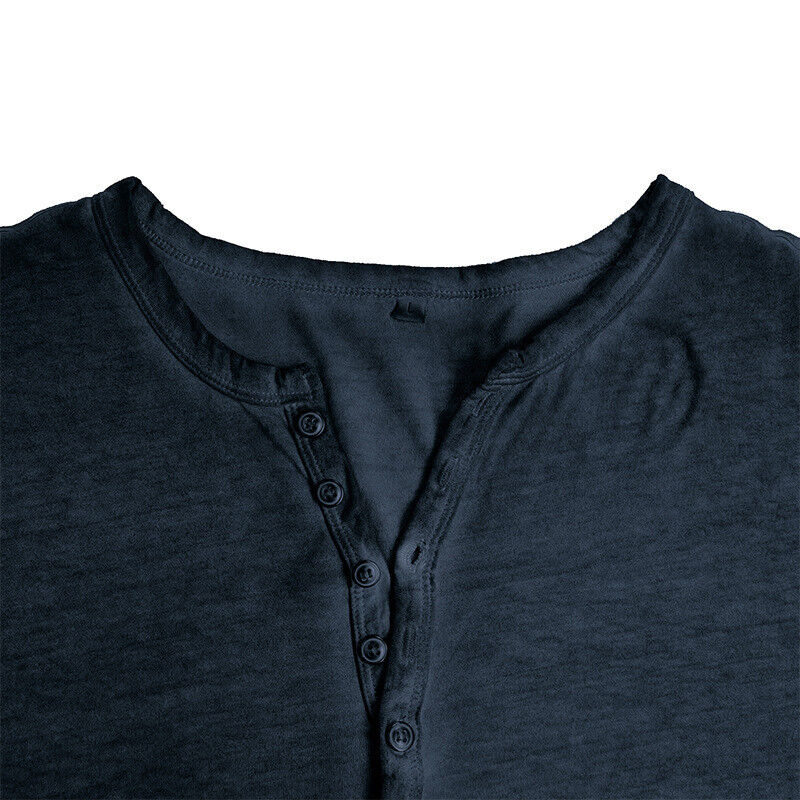 Men's long-sleeved Henley shirt