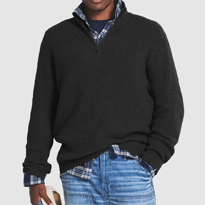 Men’s Half-Zip Knit Sweater